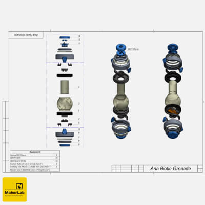 Ana Biotic Grenade - Overwatch - STL OBJ CAD Commercial Use