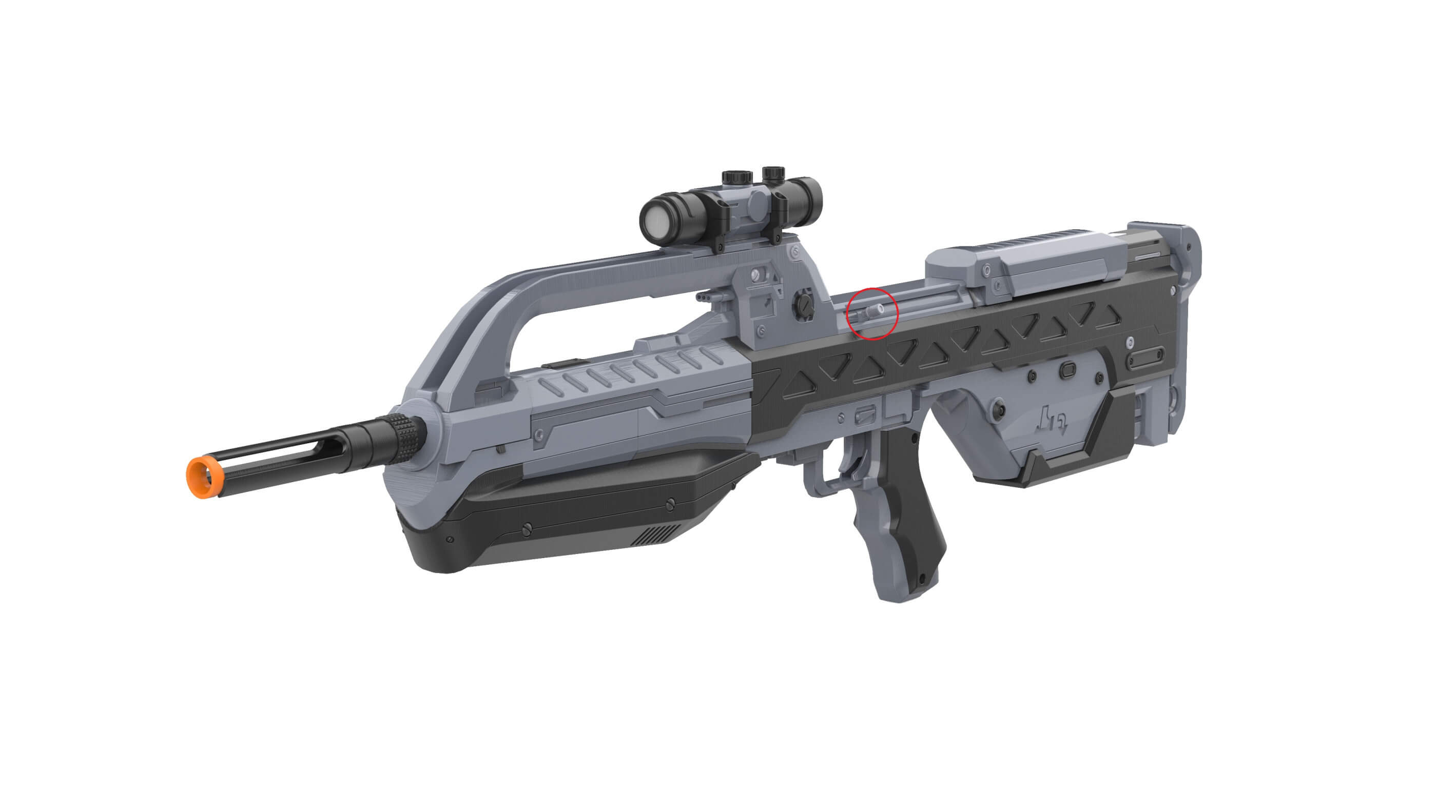 Halo BR55 Battle Rifle 3D Model by MakerLab