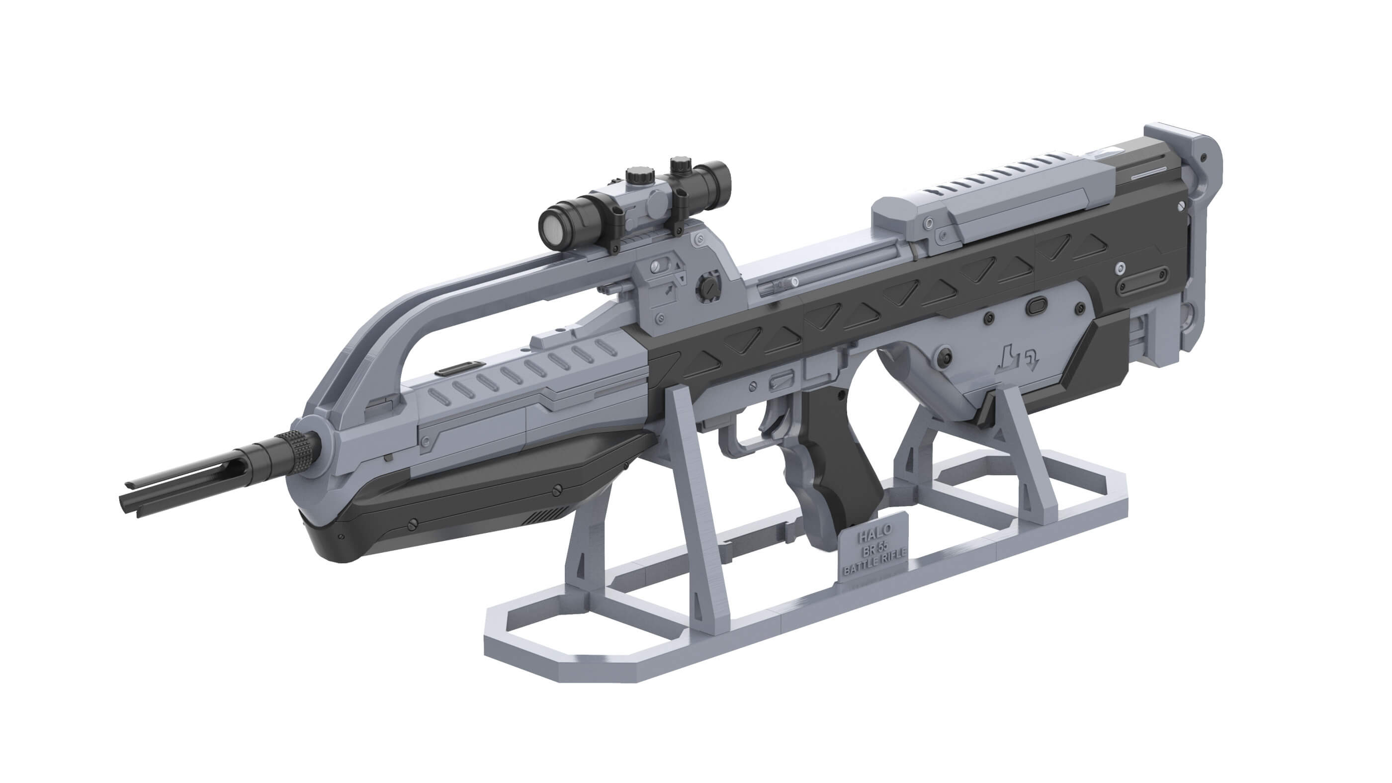 Halo BR55 Battle Rifle 3D Model by MakerLab