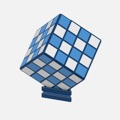 Cube Chess Board - Printable 3D Model - STL Files - Type 2 by MakerLab