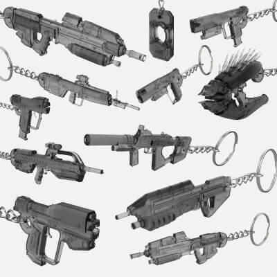 Halo Keychains Bundle - 13 Printable Stls - Personal Use