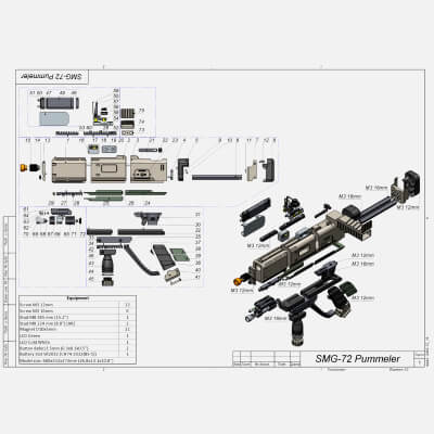 Helldivers 2 SMG-72 Pummeler - STL OBJ CAD - Commercial Use