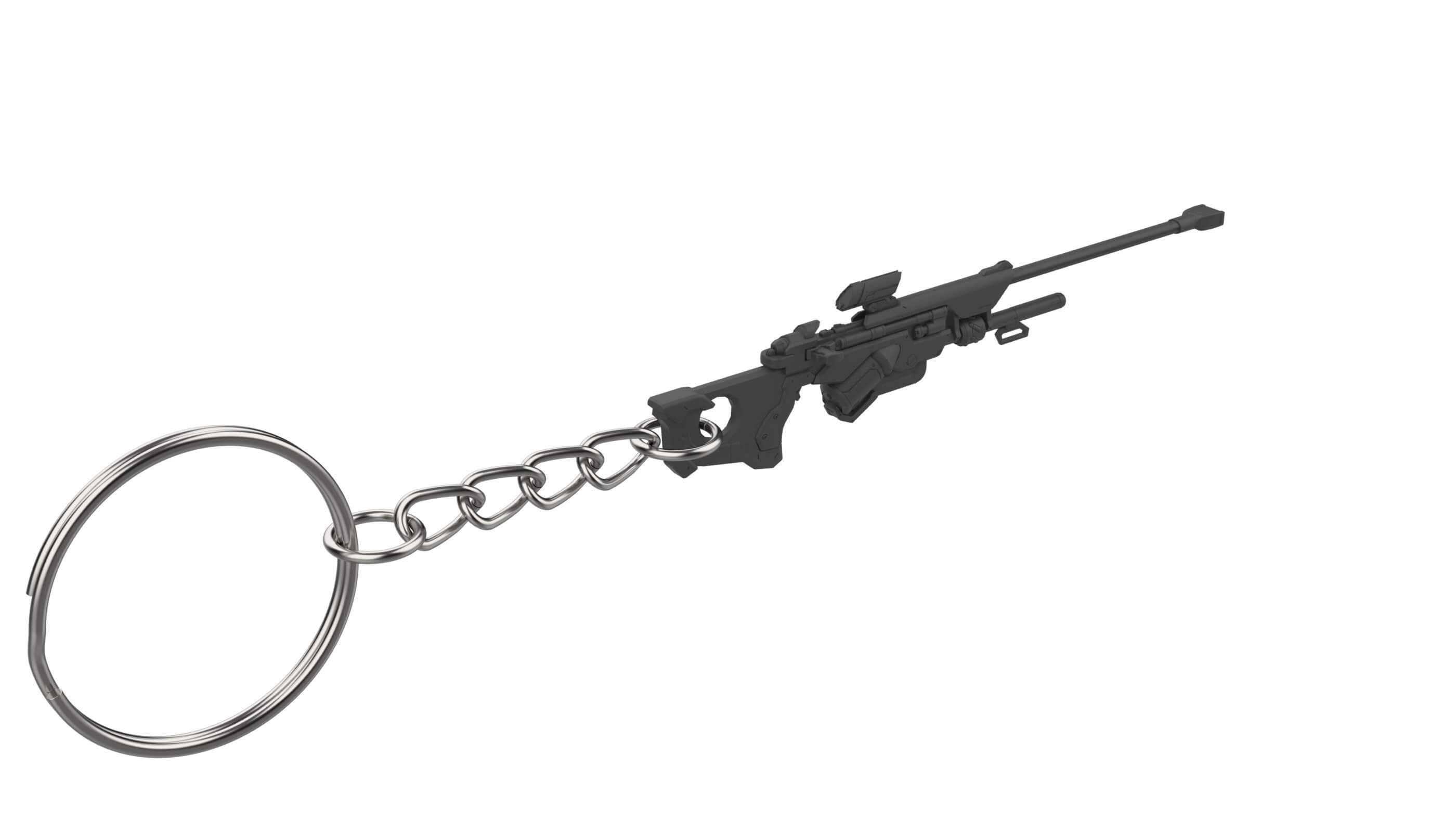 Sniper Rifle Bullet Keychain Keychain Overwatch ANA Sniper Rifle - 3D Model by MakerLab