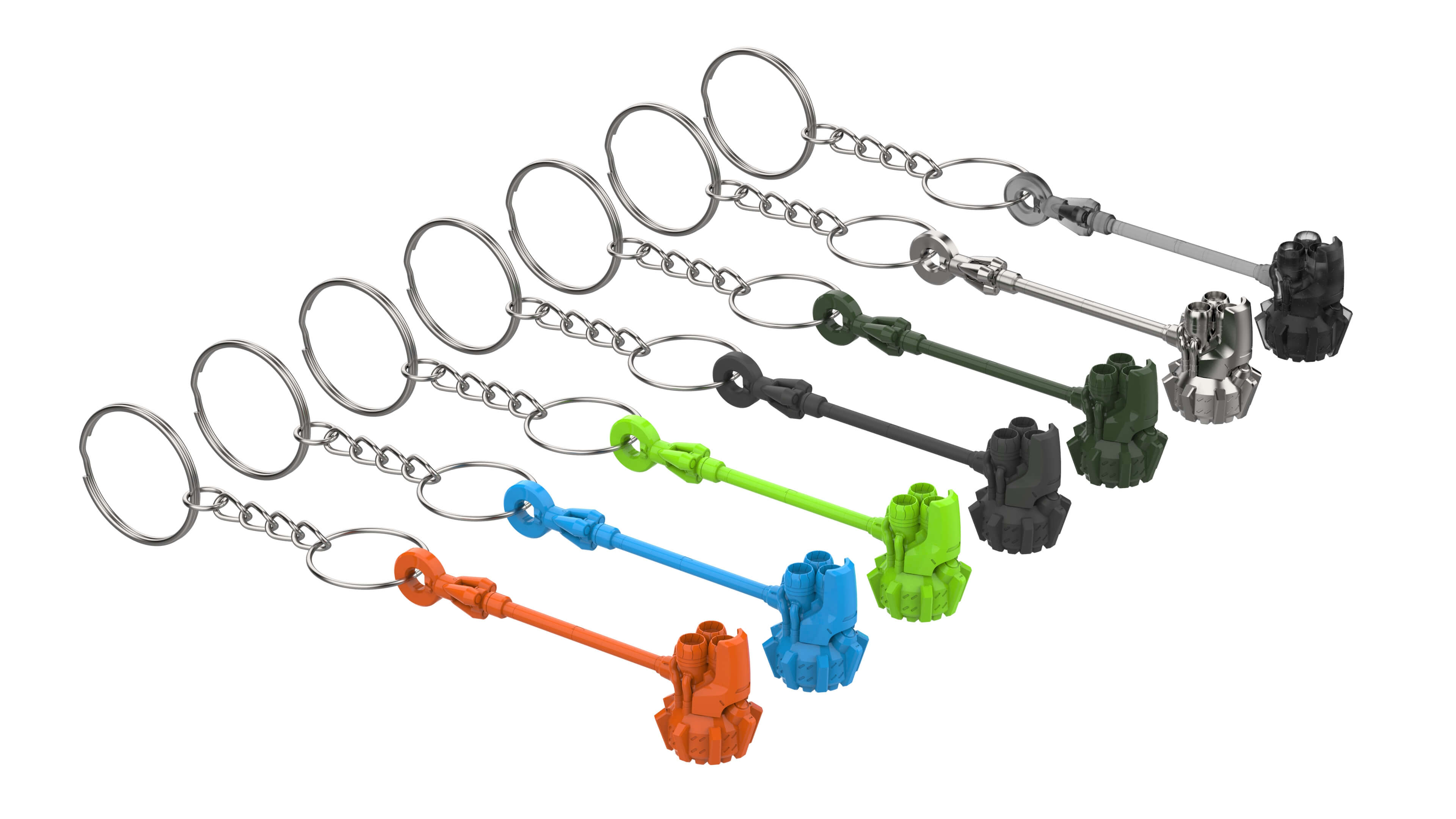 Keychain Overwatch Reinhardt Rocket Hammer - 3D Model by MakerLab