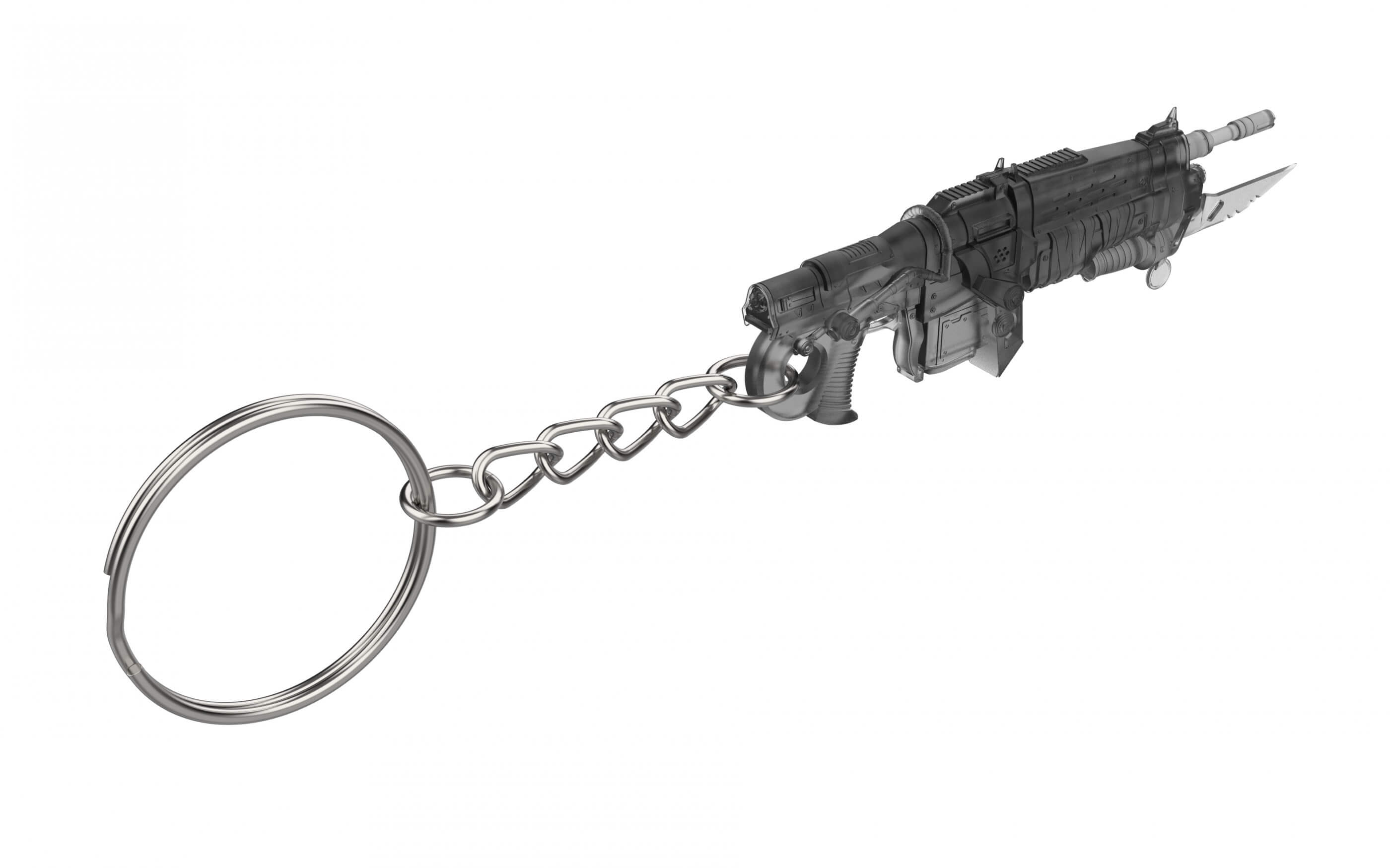Keychain Retro Lancer Gears of War 3D Print Model by MakerLab