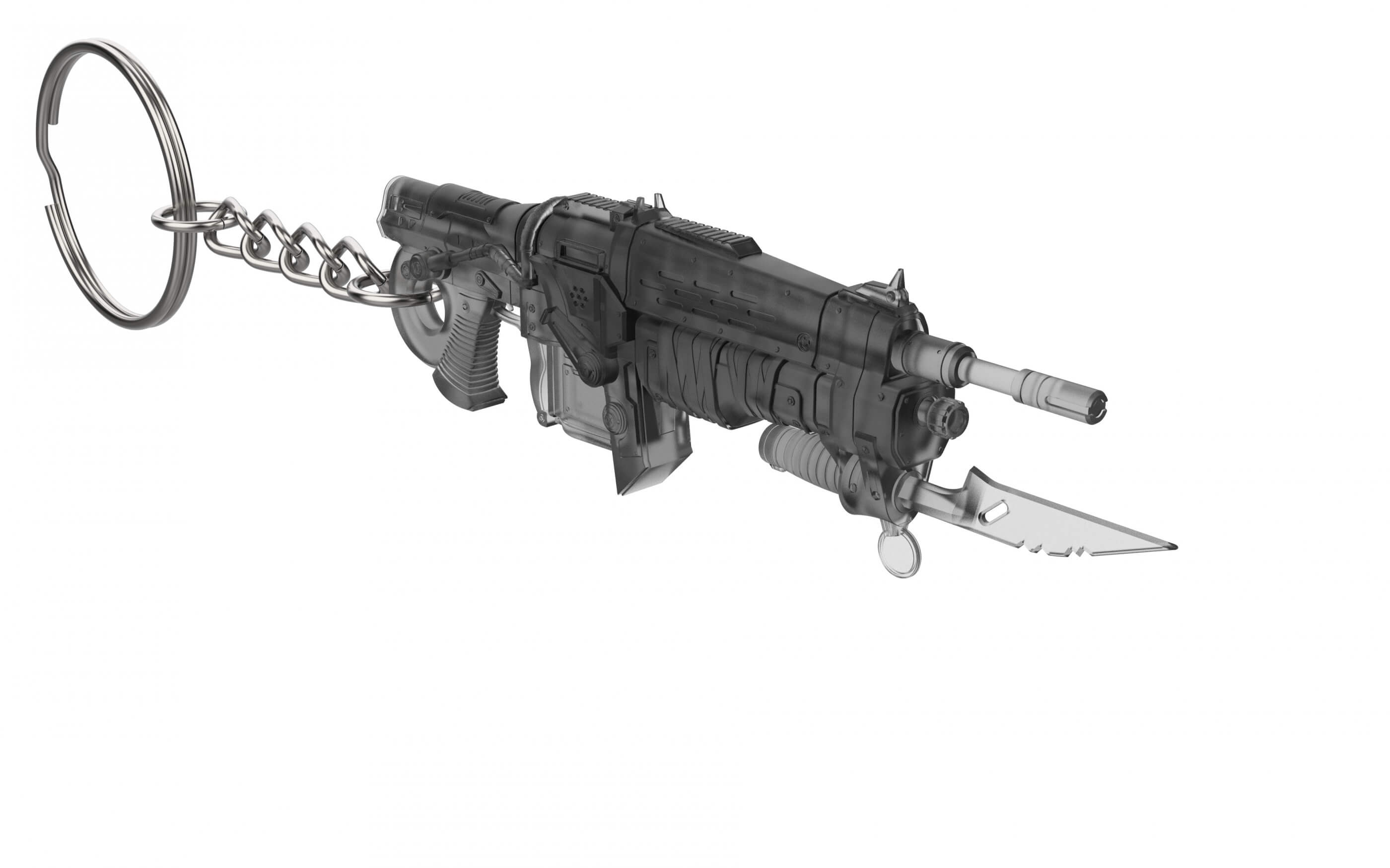 Keychain Retro Lancer Gears of War 3D Print Model by MakerLab