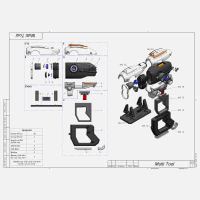 No Mans Skye Multitool - STL OBJ CAD Bundle - Commercial