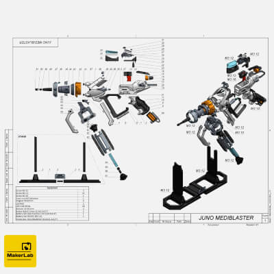 Overwatch Juno Mediblaster - Stl CAD OBJ - Commercial Use