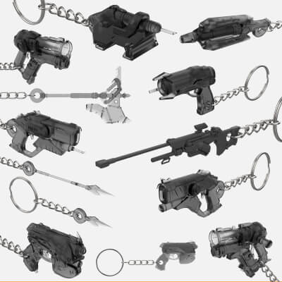 Overwatch Keychains Set Part 1 - 15 PCS - Personal Use