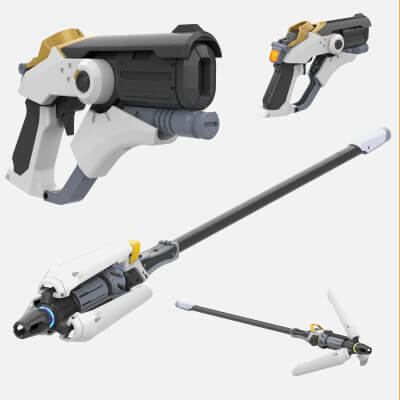 Overwatch Mercy Bundle - 2 Printable Models - Commercial Use