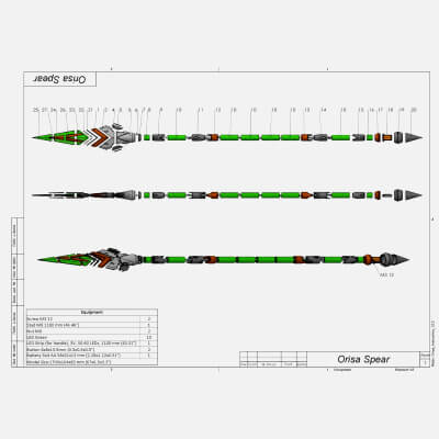 Overwatch Orisa Spear - STL OBJ CAD Bundle - Commercial Use