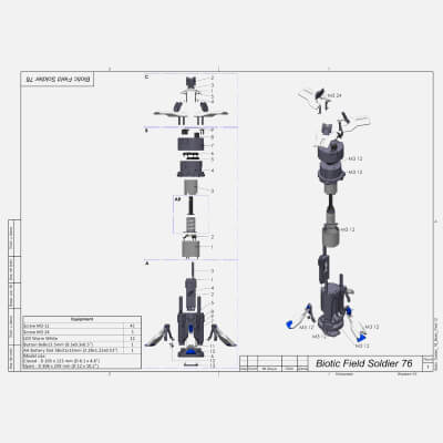 Overwatch Soldier 76 Biotic Field Emitter STL OBJ CAD Bundle