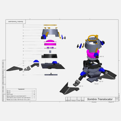 Overwatch Sombra Translocator - STL OBJ CAD - Commercial