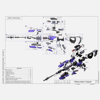 Overwatch Widowmaker Original - STL OBJ CAD - Commercial