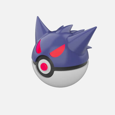Pokemon Gengar Pokeball Stl by MakerLab