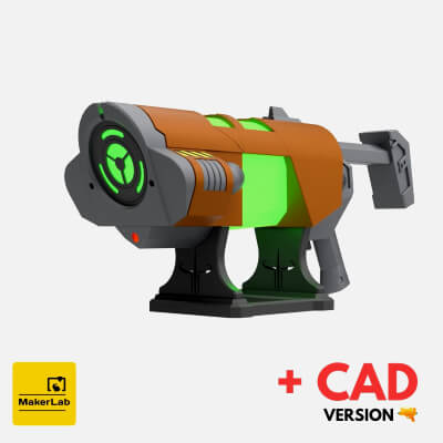 Railgun - Quake III Arena - STL OBJ CAD set - Commercial Use