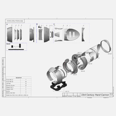 Star Trek 33rd Century Hand Cannon - Stl OBJ Cad Commercial