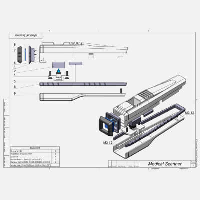 Star Trek Medical Scanner Tool - STL OBJ CAD - Commercial