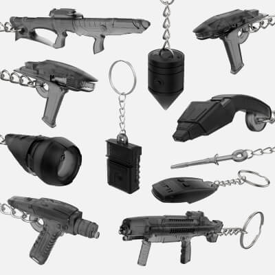 Startrek Keychains Set 1 - 11 Printable STL - Personal Use