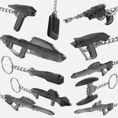 Startrek Keychains Set 2 - 11 Printable STL - Personal Use