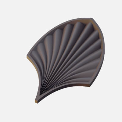 3D Patterned Tiles in the Style of a Flower Petal