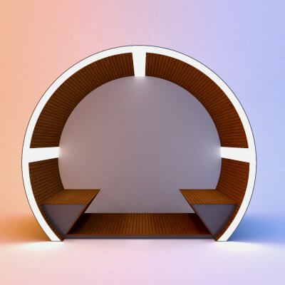 Circular Modern Glow Sci-fi Bus Stop Concept 2