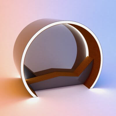 Circular Modern Glow Sci-fi Bus Stop
