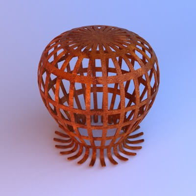 Classic Copper-Brass Pouf-Sofa