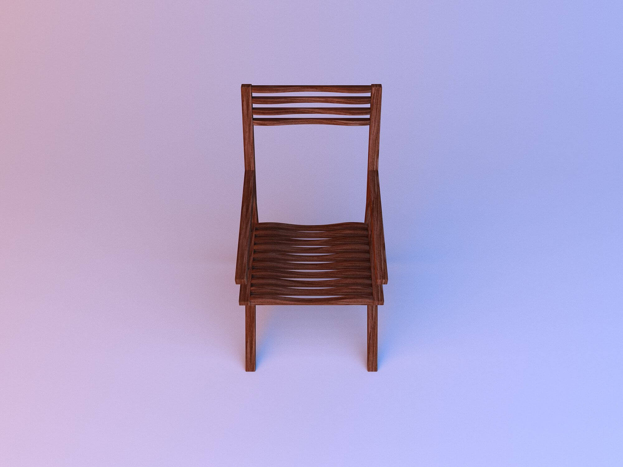 Elegant Wood Chair 3D Model by malibusan