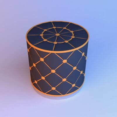 Leather Pouf-Sofa