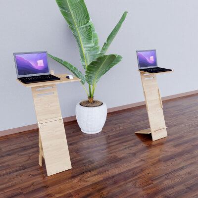 Mobile Adjustable Standing Transforming Table for Laptop CNC