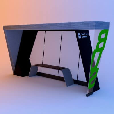Modern Bus Stop