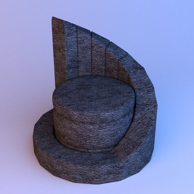 Modern Leather Pouf-Sofa