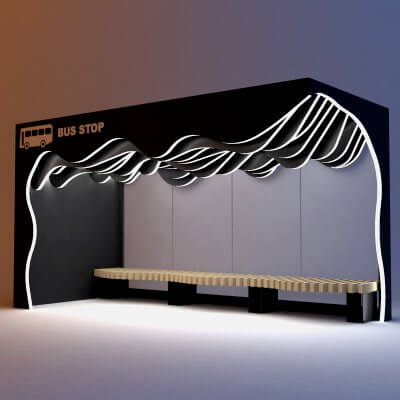 Parametric Modern Bus Stop