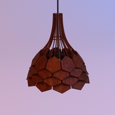 Pinecone Wood Pendant Lamp
