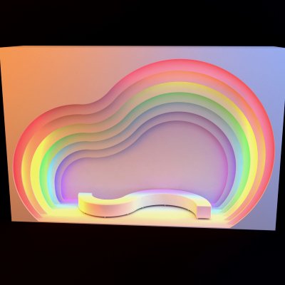 Rainbow Parametric Modern Bus Stop Concept 1