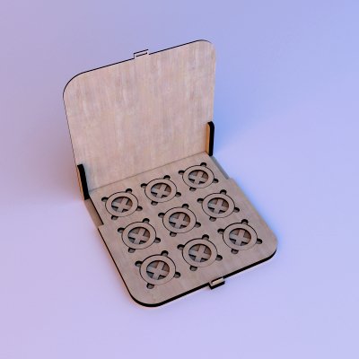 Wooden Handmade Tictactoe Game