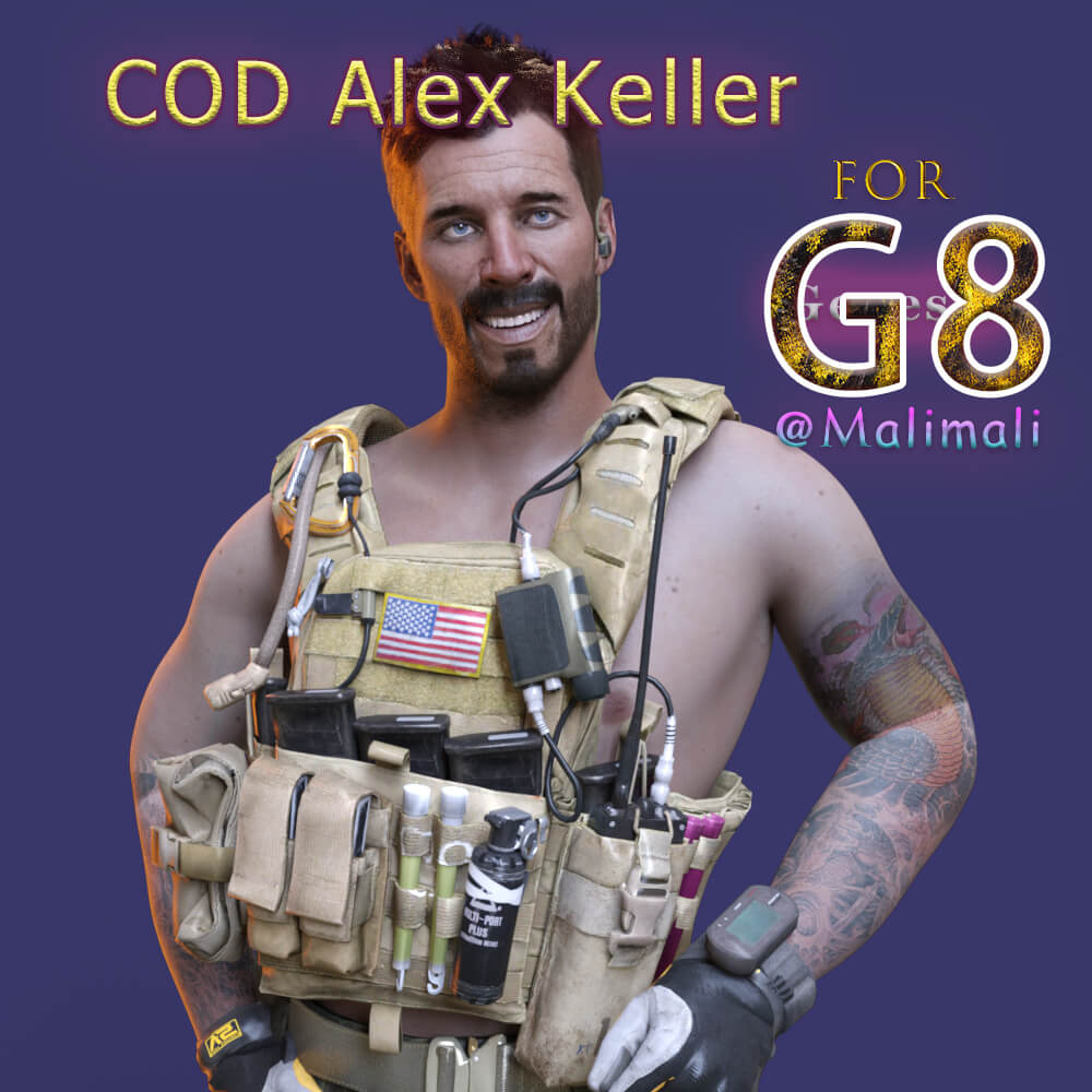 COD Alex Keller for G8M Daz Content by malimali