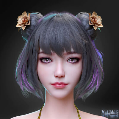 Yun UU Hair Bundle for G8F by malimali