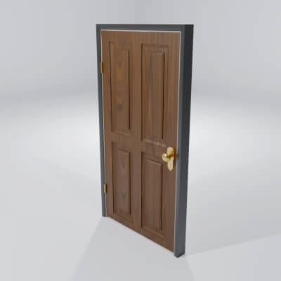 Wooden Door and Frame by Malixemous