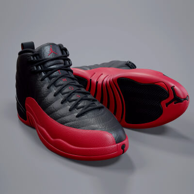 Air Jordan 12-Retro Sneaker PBR Model 4