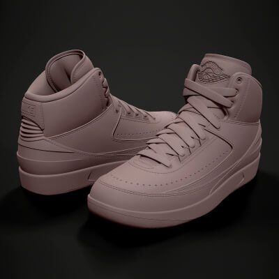 Air Jordan 2 Retro Sneaker 3D Printable