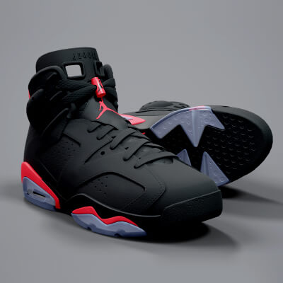 Air Jordan 6-Retro Sneaker PBR Model 2