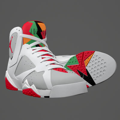 Air Jordan 7 Retro Sneaker PBR Model 2