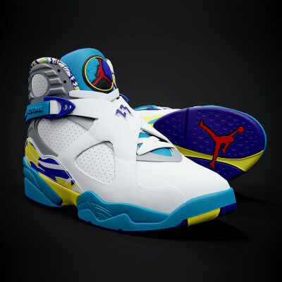 Air Jordan 8 Retro Sneaker PBR Model 5
