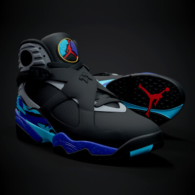 Air Jordan 8 Retro Sneaker PBR Model 6