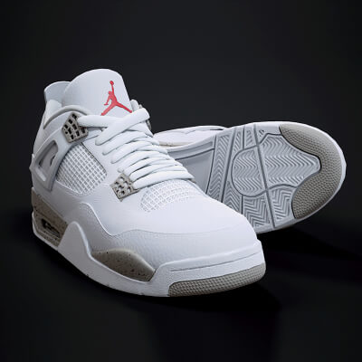 Air Jordan 4 Retro Sneaker V1 PBR Model 1