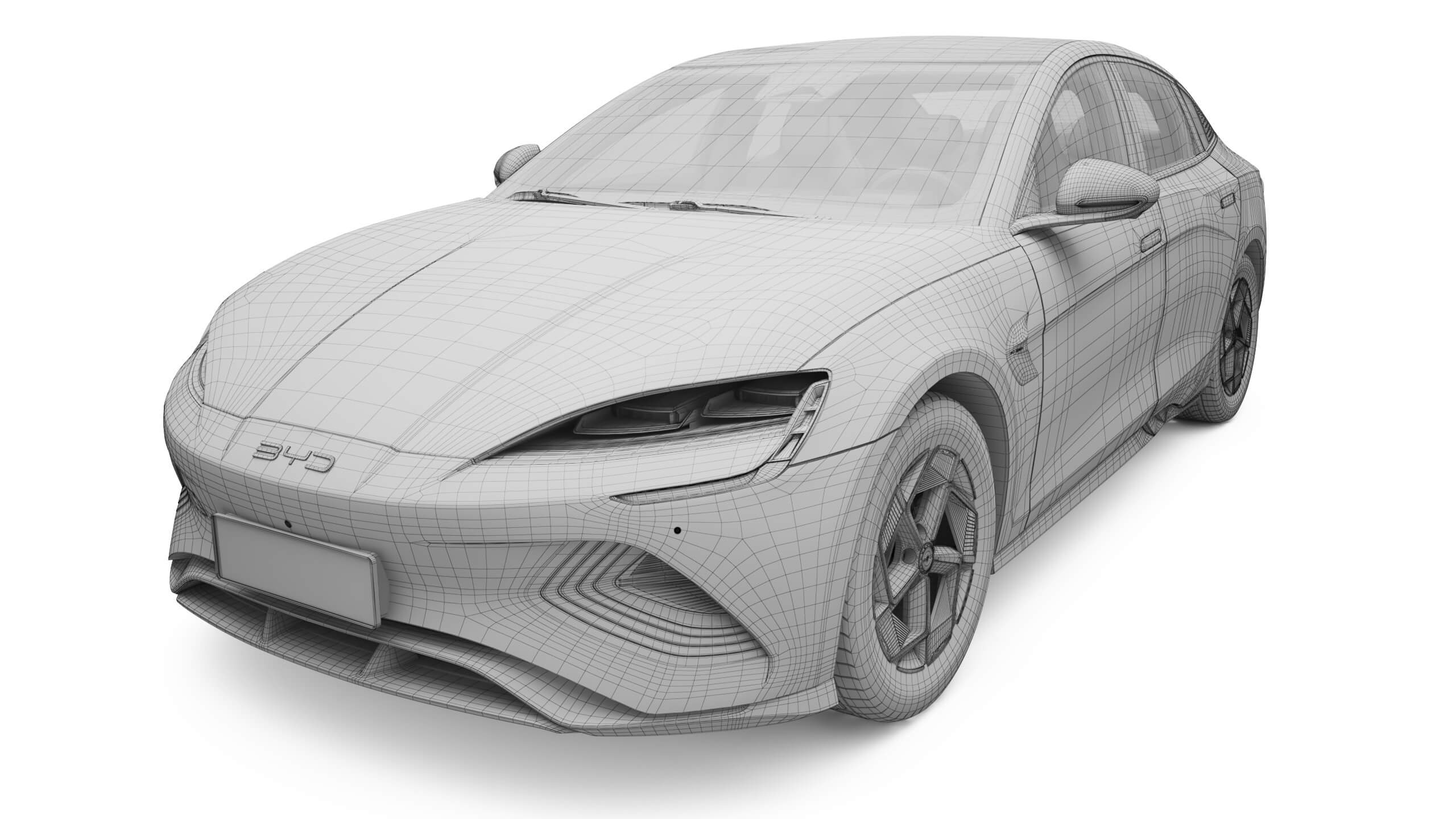 2023 BYD Seal With Interior 3D Model by MantangCG