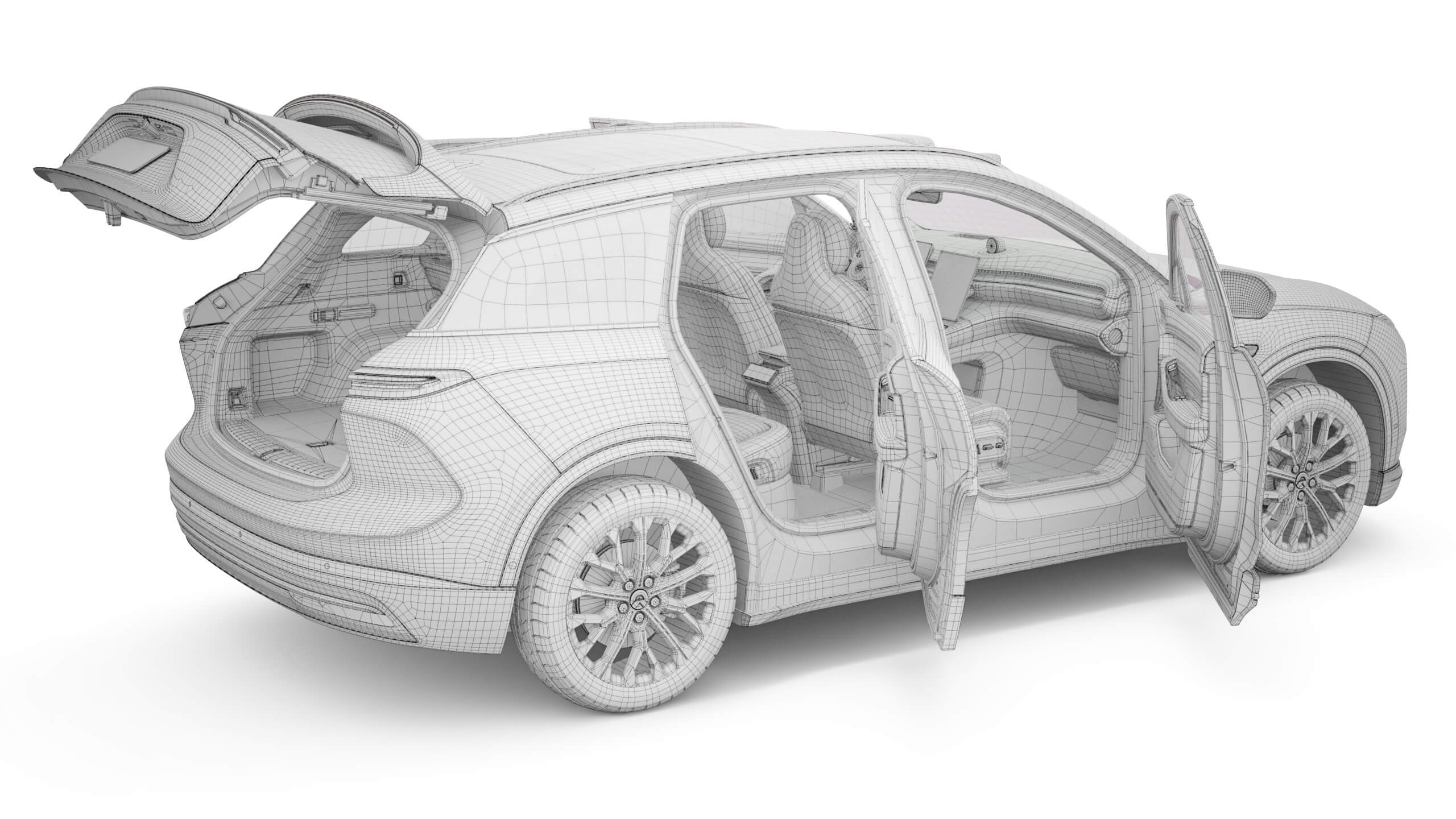 2024 Nio EL6 ES6 With Interior - 3D Model by MantangCG