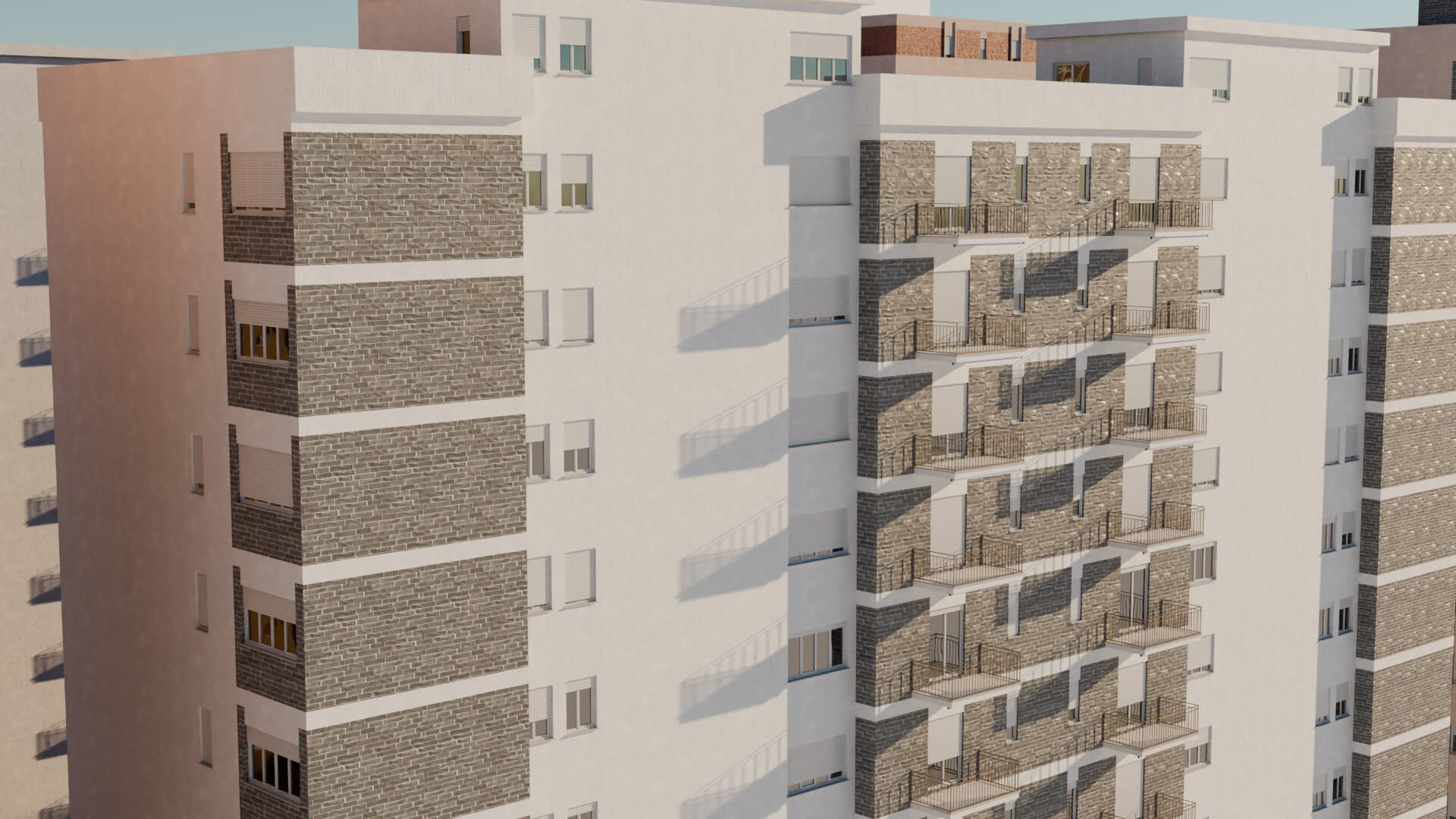 Low Rendered Building High Density City Residential Buildings Low Poly - 3D Model by ...